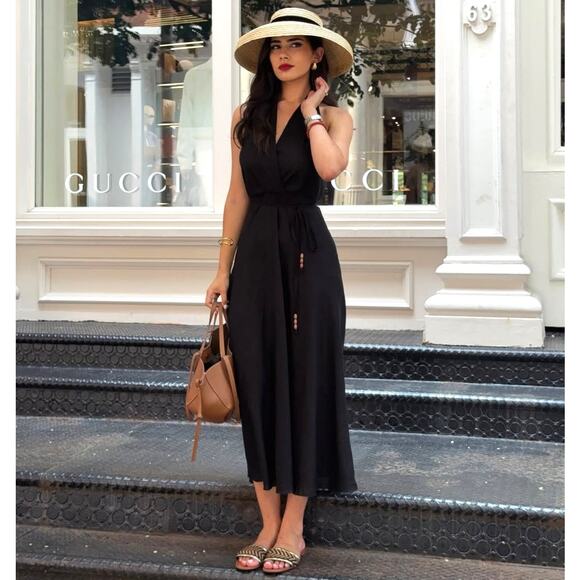 ZARA BLOGGER FAVE!!! Linen Blend Midi Dress NWT - Picture 7 of 17